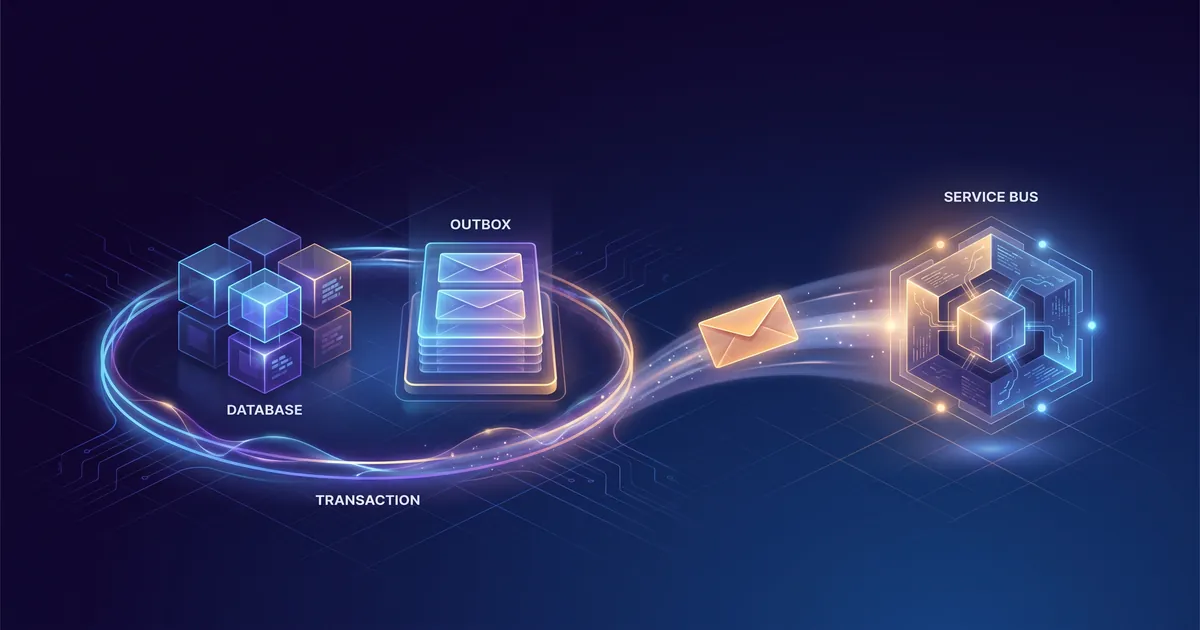 Diagrama do Transactional Outbox Pattern resolvendo o dual write entre banco e broker